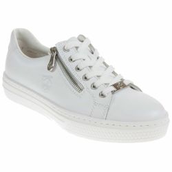 Rieker Womens L59L1 Leather Trainers - White