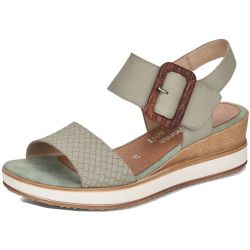 Remonte Womens D6453-52 Wedge Sandals - Green