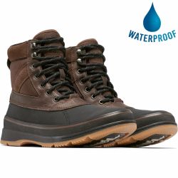 Sorel Men's Ankeny II Boot Waterproof Ankle Boot - Tobacco Black