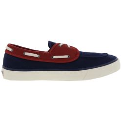 Sperry Mens Top Sider Captains 2 Eye Canvas DecK Shoes - Navy Red