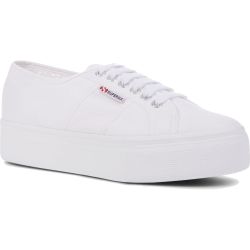 Superga Womens 2790 Linea Chunky Platform Trainers Shoes - White