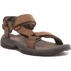 Teva Mens Terra FI Lite Leather Adjustable Sandal - Brown