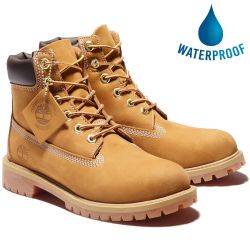 Timberland Junior 6 Inch Premium Waterproof Boots - 12909 - Wheat Yellow