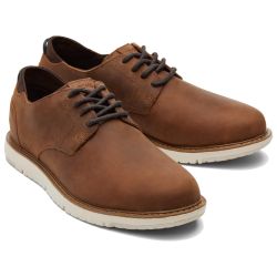 Toms Mens Navi Oxford Shoes - Topaz Brown