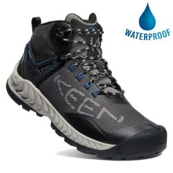Keen Men's NXIS Evo Mid WP Waterproof Walking Boots - Magnet Bright Cobalt
