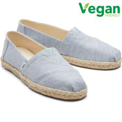 Toms Womens Classic Alpargata Rope Vegan Shoes - Light Blue