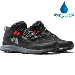 North Face Mens Cragstone Mid Waterproof Walking Boots - TNF Black Vandis Grey