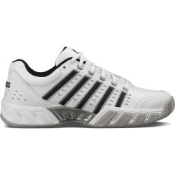 K Swiss Mens Bigshot Light Leather Tennis Trainers Shoes - White Black Silver