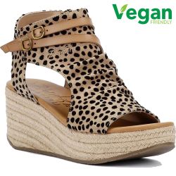Blowfish Women's Mailbu Lacey Rope Vegan Sandals - Sand Pixie Leopard