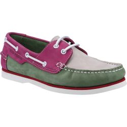 Hush Puppies Women's Hattie Boat Shoes - Green Pink Grey