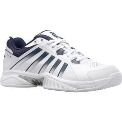 K-Swiss Men's Receiver V Tennis Shoes - White Peacoat Silver