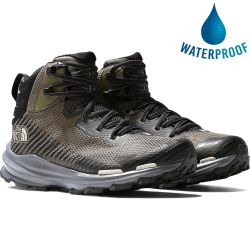 North Face Mens Vectiv Fastpack Mid Waterproof Boots - Military Olive Tnf Black
