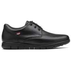 On Foot Mens Blucher Bordon Leather Lace Up Shoes - Negro