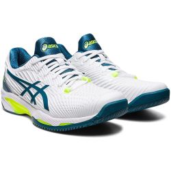Asics Men's Solution Speed FF 2 Tennis Shoes - White Restful Teal