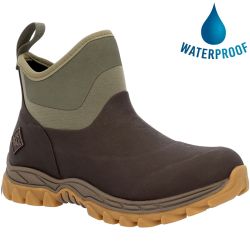 Muck Boots Womens Arctic Sport II Ankle Wellington Boots - Dark Brown Olive