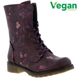 Heavenly Feet Hannah Navy Womens Casual Comfort Vegan Friendly Calf Boots