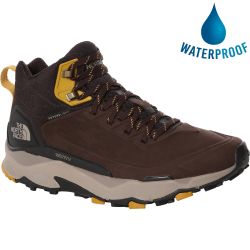 North Face Mens Vectiv Exploris Mid FL Ltr Waterproof Walking Boots  - Deep Brown TNF Black