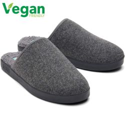 Toms Mens Harbor Vegan Slippers - Smoke Grey Felt