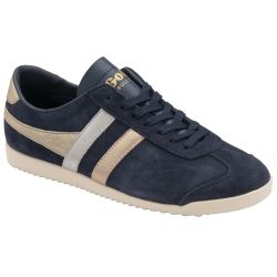 Gola Women's Bullet Mirror Trident Trainers - Navy Silver Gold