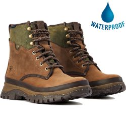 Ariat Womens Moresby Waterproof Walking Boot - Brown Olive