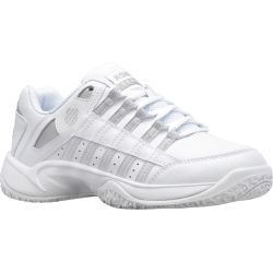 K-Swiss Women's Court Prestir Omni Tennis Shoes - White Silver