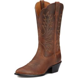 Ariat Womens Heritage R Toe Western Boot - Distressed Brown