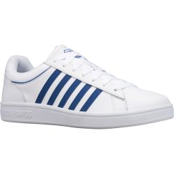 K-Swiss Mens Court Winston Leather Trainers - White Classic Blue