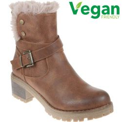 Heavenly Feet Womens Bethany Ankle Boots - Brown