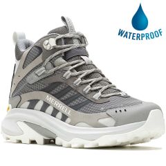 Merrell Womens Moab 2 Speed 2 Mid GTX Waterproof Walking Shoes - Charcoal