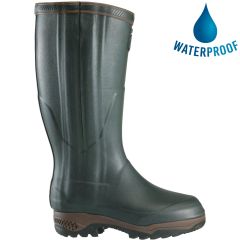 Aigle Mens Parcours 2 ISO Open Full Zip Wellies Hunting Boots - Bronze Green