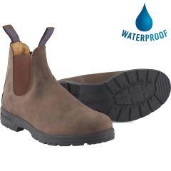 Blundstone Mens 584 Waterproof Chelsea Boots - Rustic Brown