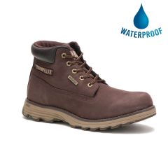 Caterpillar Mens Founder WP Wide Fit Waterproof Boots - Coffee Brown