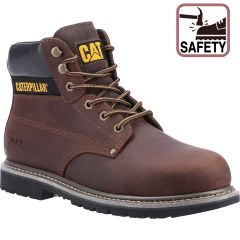 Caterpillar Mens Powerplant Steel Toe Cap Safety Boots - Brown