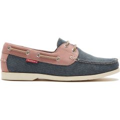 Chatham Womens Bantham Deck Boat Shoes - Navy Pink