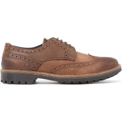 Chatham Mens Hylton Leather Wingtip Brogue Country Shoes - Dark Brown