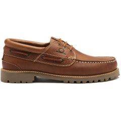 Chatham Mens Sperrin Leather Country Deck Boat Shoes - Dark Tan