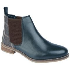 Cipriata Womens Zoe Leather Chelsea Boots - Blue Tweed