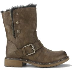 Cipriata Womens Andreana Biker Style Ankle Boots - Brown