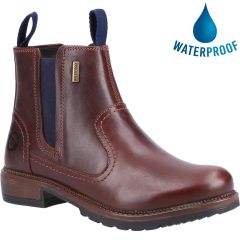 Cotswold Women's Laverton Waterproof Chelsea Boots - Brown Navy