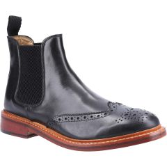 Cotswold Men's Siddington Brogue Chelsea Boots - Black