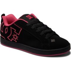 DC Womens Court Graffik Skate Shoes - Black Black Pink