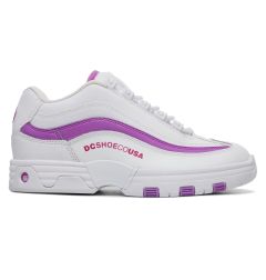 DC Womens Legacy Lite Leather Trainers - White Purple