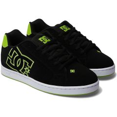 DC Men's Net Skate Shoes - Black Lime Green