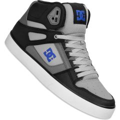DC Men's Pure High Top Trainers WC - Black Grey Blue