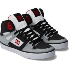 DC Men's Pure High Top Trainers WC - Black Grey Red