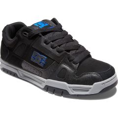 DC Mens Stag Skate Shoes - Black Grey Blue