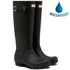 Hunter Womens Original Tall Wellies Rain Boots - Black