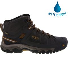 Keen Mens Targhee III Mid WP Waterproof Boots - Black Olive Golden Brown