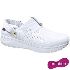 Joya Mens IQ ESD Leather Clog Shoes - White