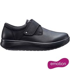Joya Womens Relax II Velcro Leather Shoes - Black